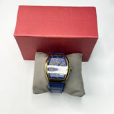 Franck Muller Watch – Blue Strap & Golden Dial
