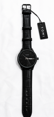 Tomi Black Dial Black Strap Classic Watch