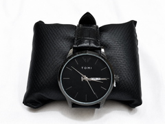 Tomi Black Dial Black Strap Classic Watch