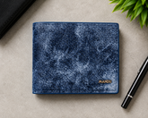 Premium RFID Denim Wallet – Blue