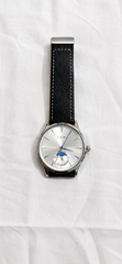 Tomi Moonphase White Dial Black Strap Watch
