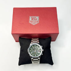 Tag Silver Men’s Watch – Green Dial