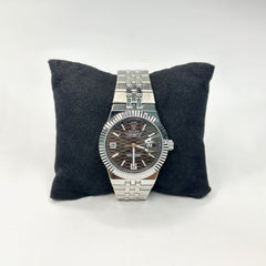 Ro Silver Men’s Watch – Brown Dial