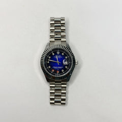 Ro Silver Men’s Watch – Blue Dial
