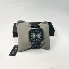 To Square Dial Men’s Black Watch