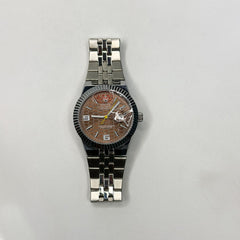 Ro Silver Men’s Watch – Brown Dial