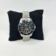 Ro Silver Men’s Watch – Black Dial