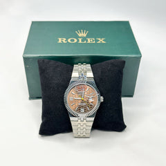 Ro Silver Men’s Watch – Brown Dial