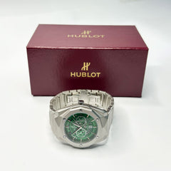 Hu Silver Men’s Watch – Green Dial
