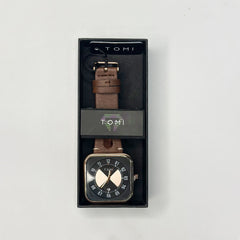 To Square Dial Men’s Brown Watch