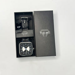 To Square Dial Men’s Black Watch