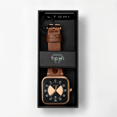 Tomi Square Dial Men’s Brown Watch