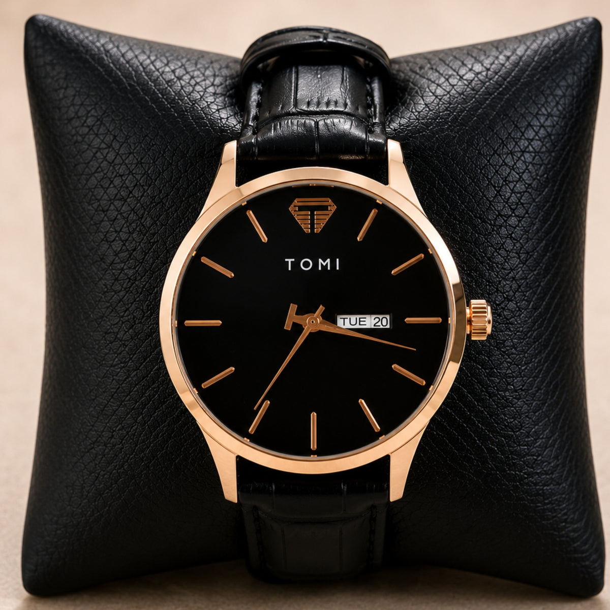 Tomi Black & Gold Classic Edition Watch