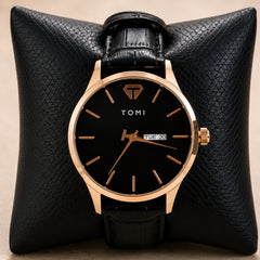 Tomi Black & Gold Classic Edition Watch