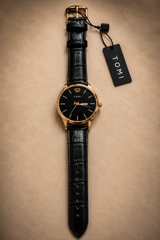 Tomi Black & Gold Classic Edition Watch