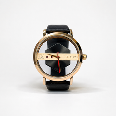 Tomi Black & Gold Luxury Watch